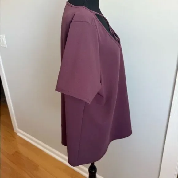 Gilli purple Criss-Cross Blouse - Picture 2 of 6